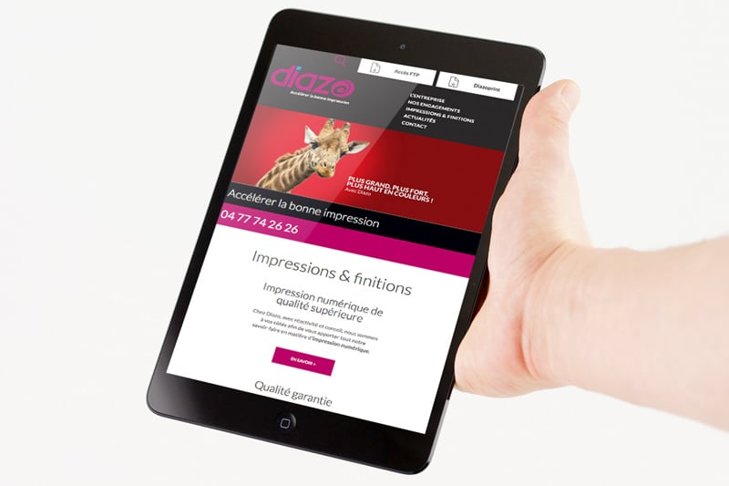 Création du site internet de l'imprimerie Diazorama