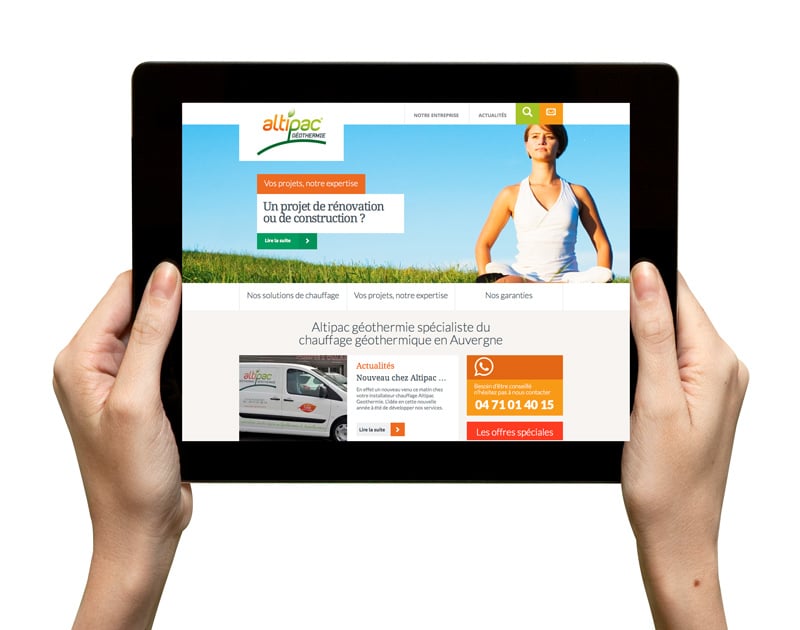 Refonte du site internet Altipac Géothermie en Haute-Loire