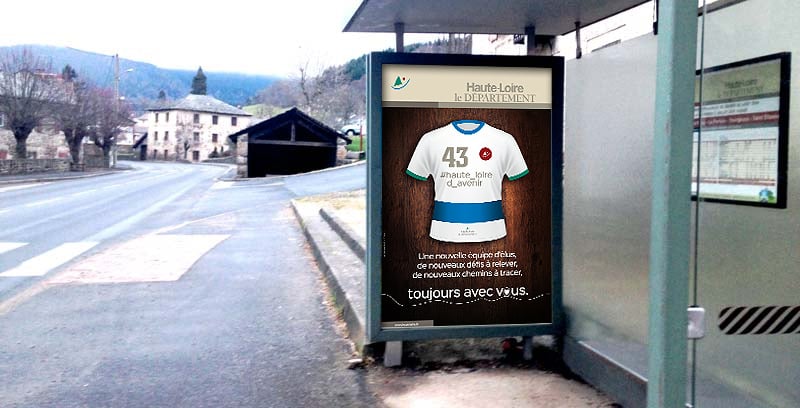 Création de la campagne abribus "Nouvelle Assemblée" du Département de la Haute-Loire