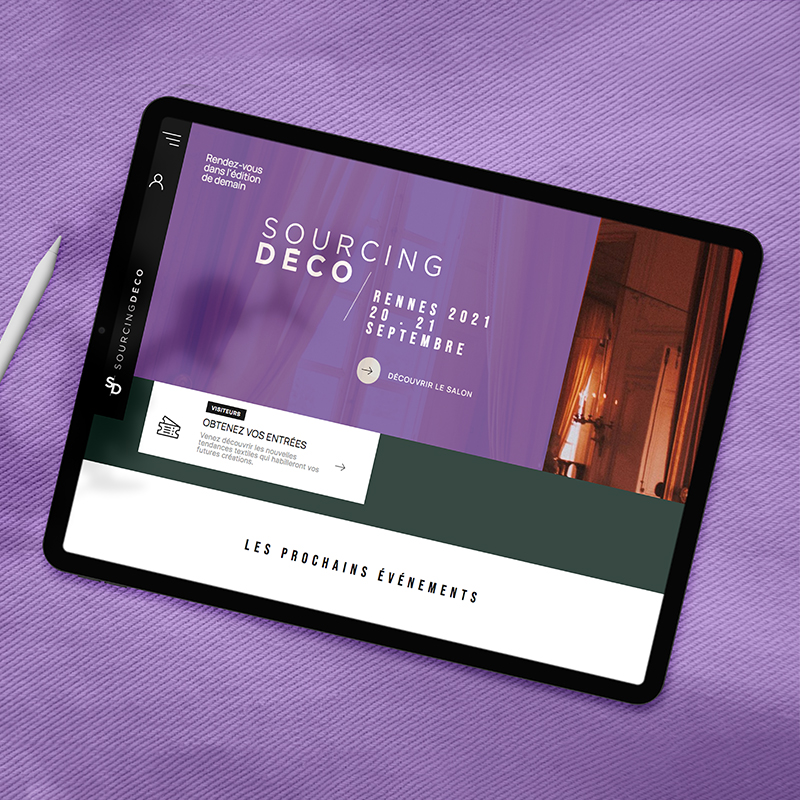 Création de l’identité visuelle et création du site internet SourcingDéco