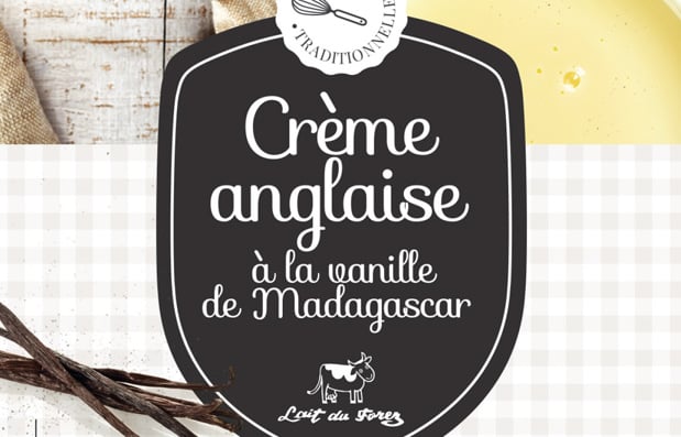 Création du packaging « Crème Anglaise » pour le lait du Forez