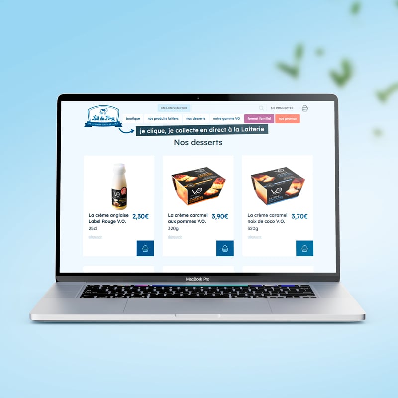 Ecommerce, lait du Forez passe au click and collect avec 32 Décembre.
