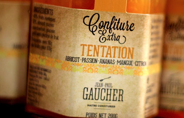 Création de la gamme packaging Confitures pour Jean-Paul Gaucher