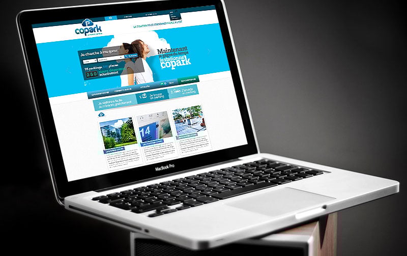 Création du site internet et de l'application mobile Copark.