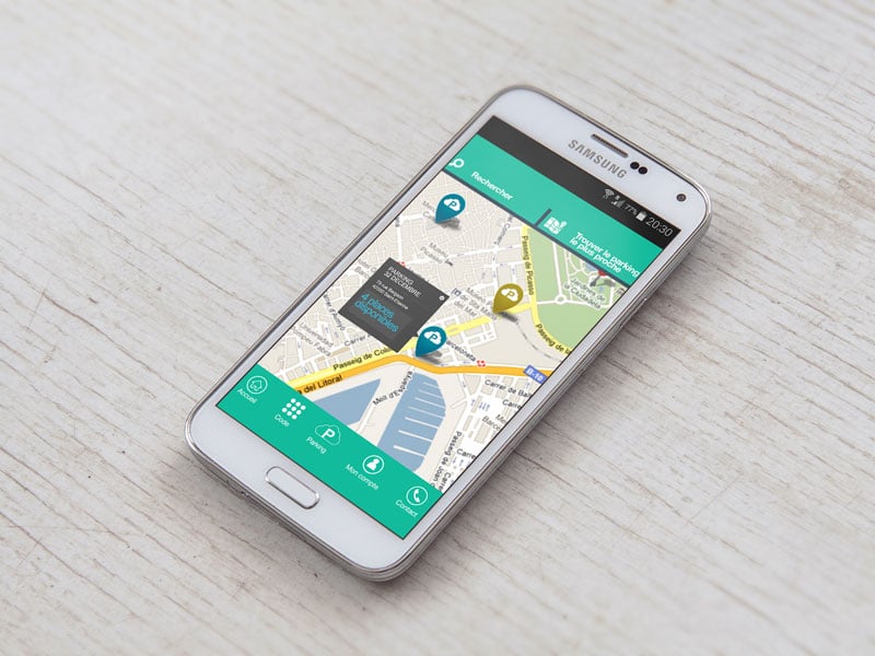 Création du site internet et de l'application mobile Copark.