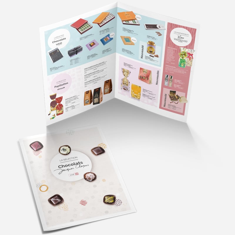 Catalogue Chocolats pour les Cafés Chapuis.