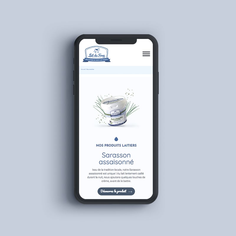 Création du site internet de la Laiterie du Forez