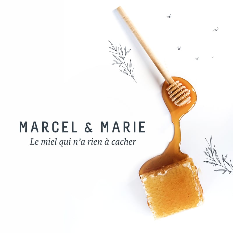 Création de l’identité visuelle Marcel & Marie