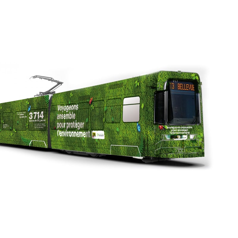 Création d’un covering pour les tramways de la STAS