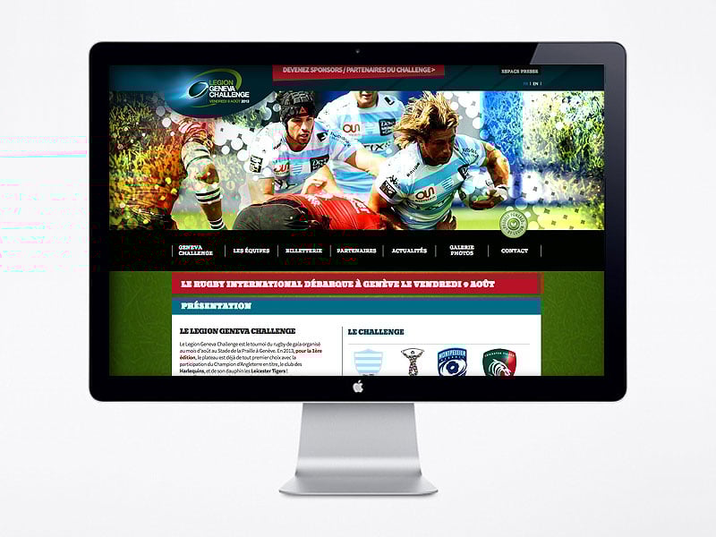 Création du site internet Legion Geneva Challenge.