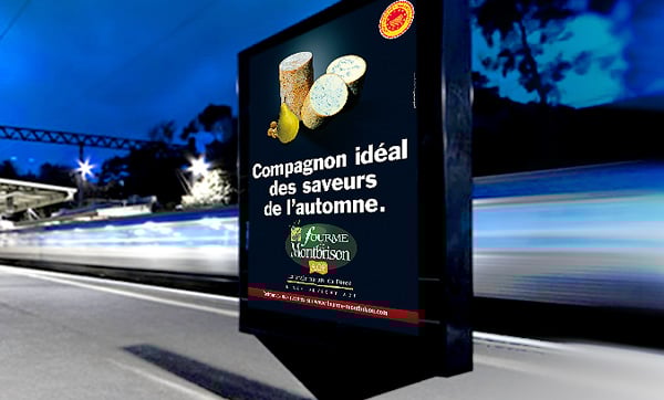 La Fourme de Montbrison en campagne d’affichage dans les gares de Lyon.