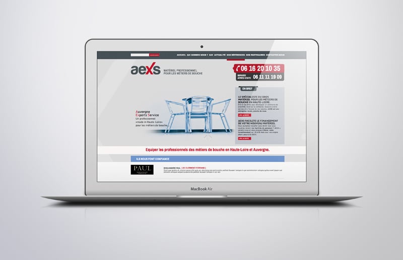Création du site internet Aexs