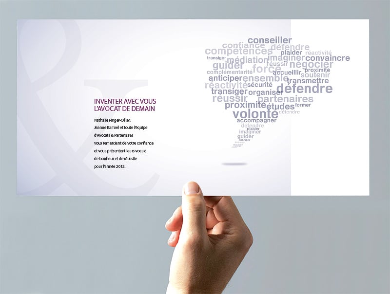 Création de la carte de voeux 2013 Avocats et partenaires