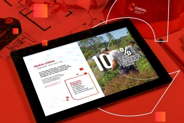 Une webpublication créative, immersive et positionnante pour le Groupe Cheval.
