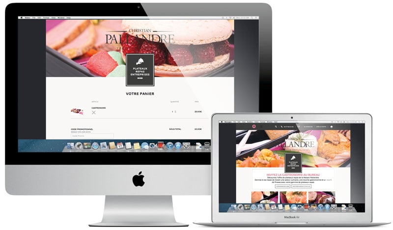 Création du site ecommerce Plateaux repas de la Maison Pallandre