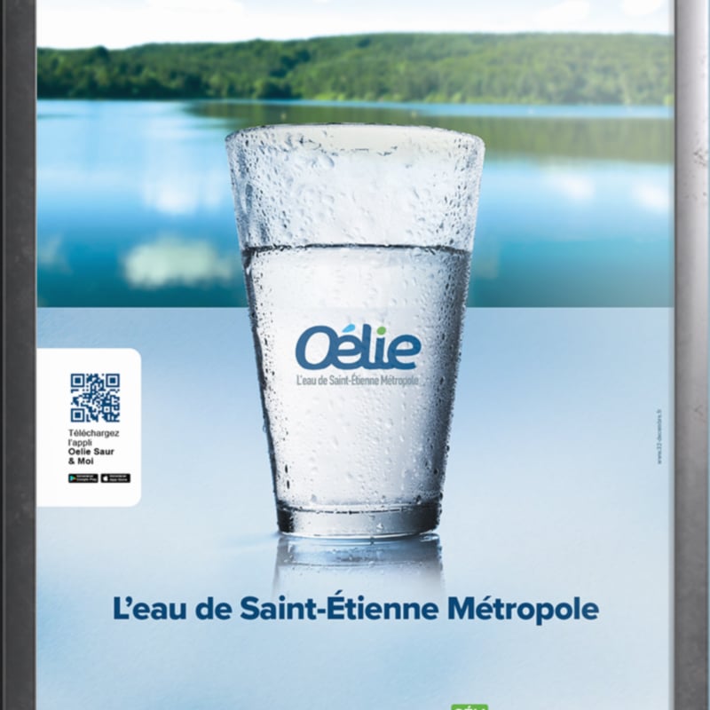 Campagne de communication pour Oélie, le nouveau délégataire de l’eau de Saint-Etienne Métropole.