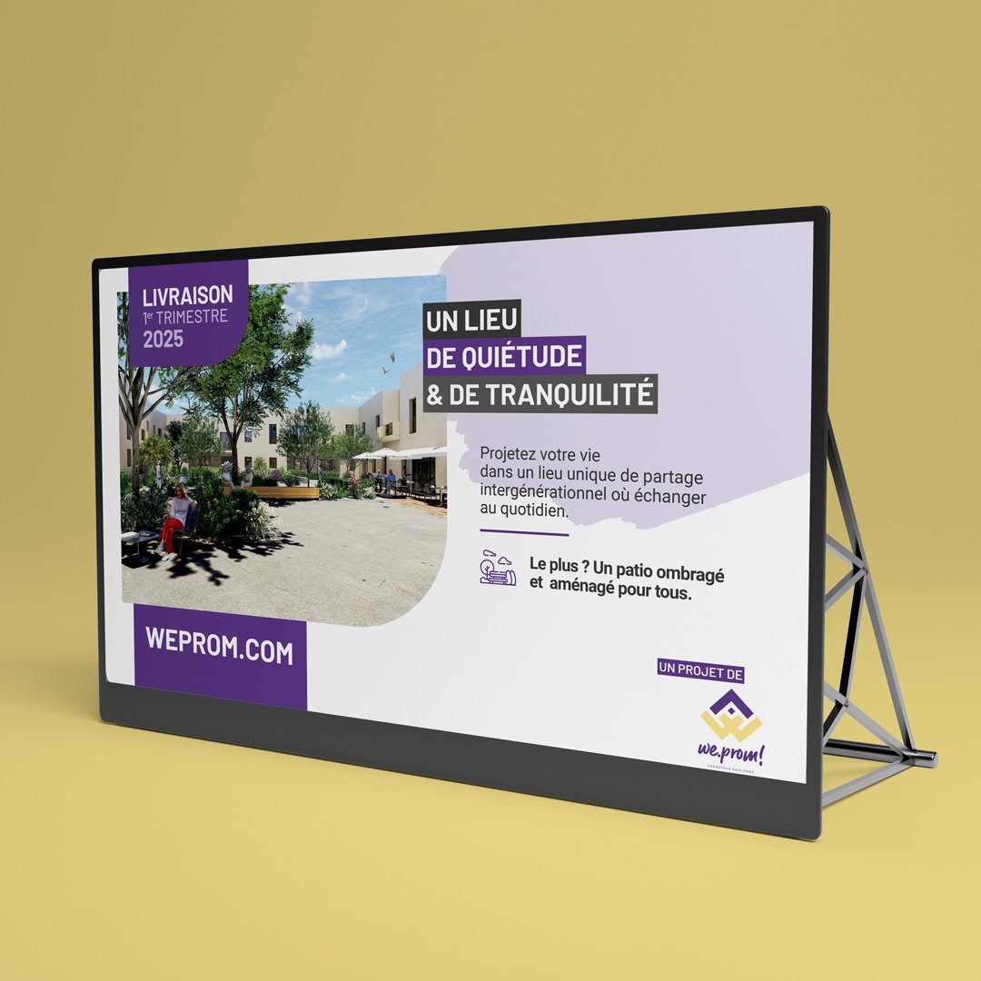Création de panneaux de chantier pour les programmes immo We.Prom!