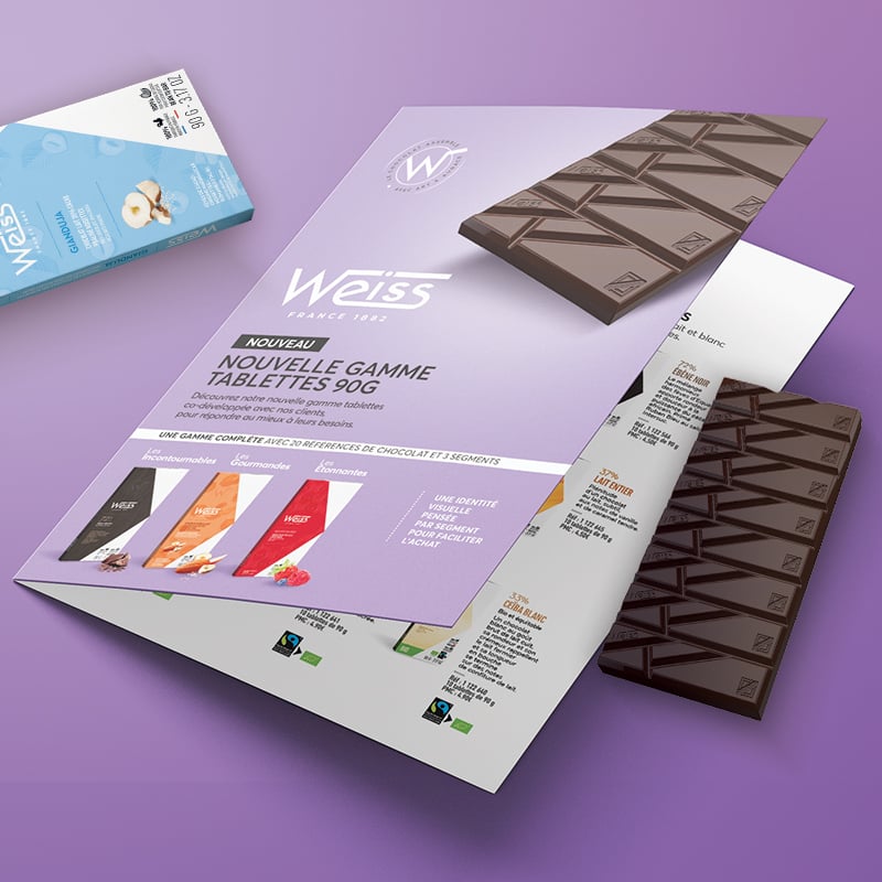 Création d’une plaquette professionnelle spéciale tablettes pour Weiss