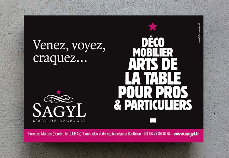 Création d'annonce presse pour la société Sagyl