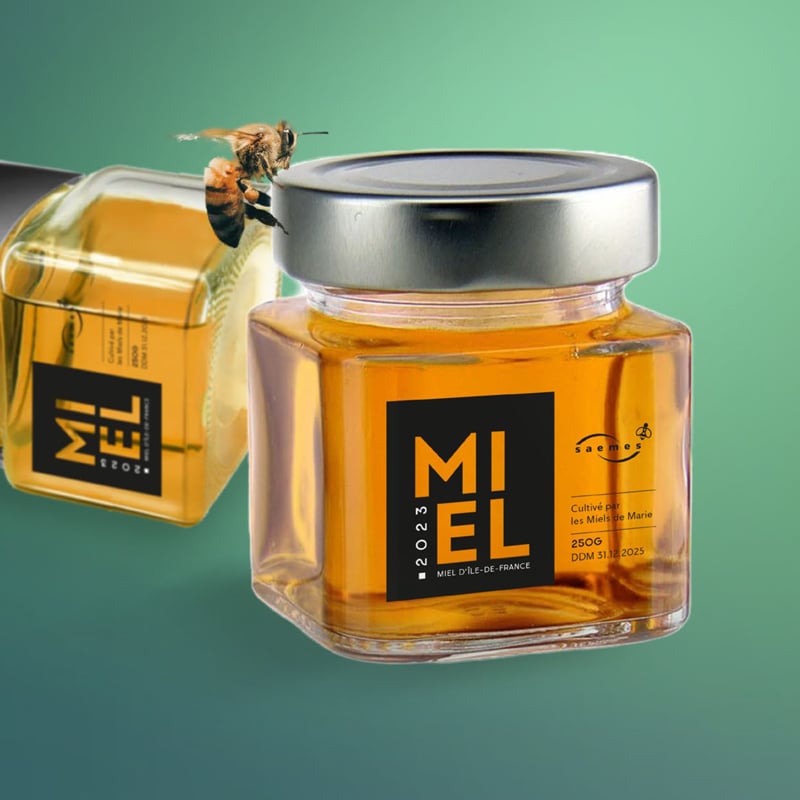 Création d’un packaging de miel pour Saemes.