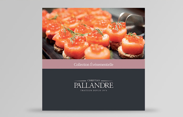 Création de la brochure événementielle Pallandre Traiteur.