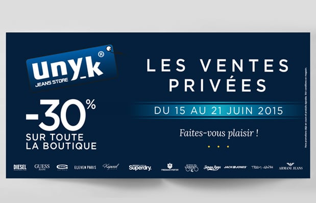 Campagne de marketing direct pour les Ventes Privées d’été pour Unyk.