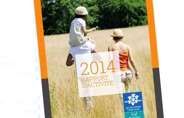 Création du rapport d’Activité 2014 de la Caisse d’Allocations Familiales de la Loire.