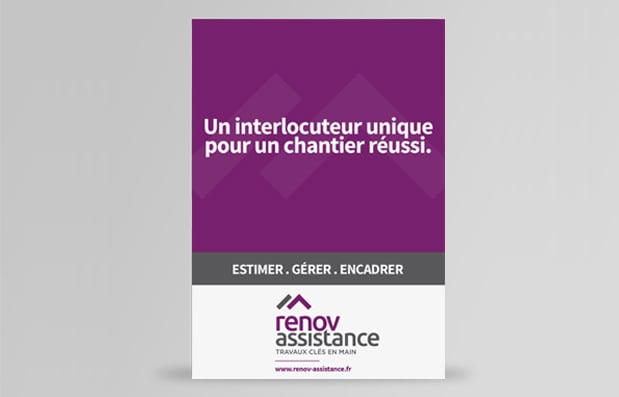 Création des supports de communication print de Rénov’Assistance.