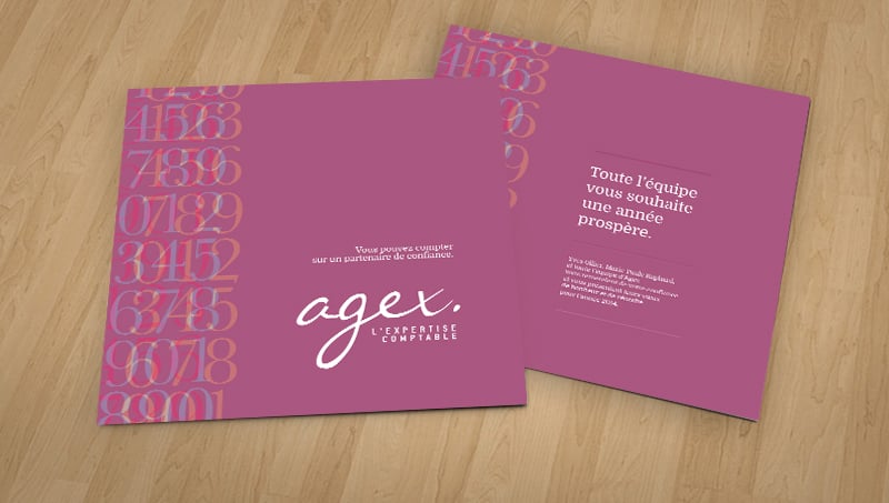 Création de la carte de vœux Agex 2014