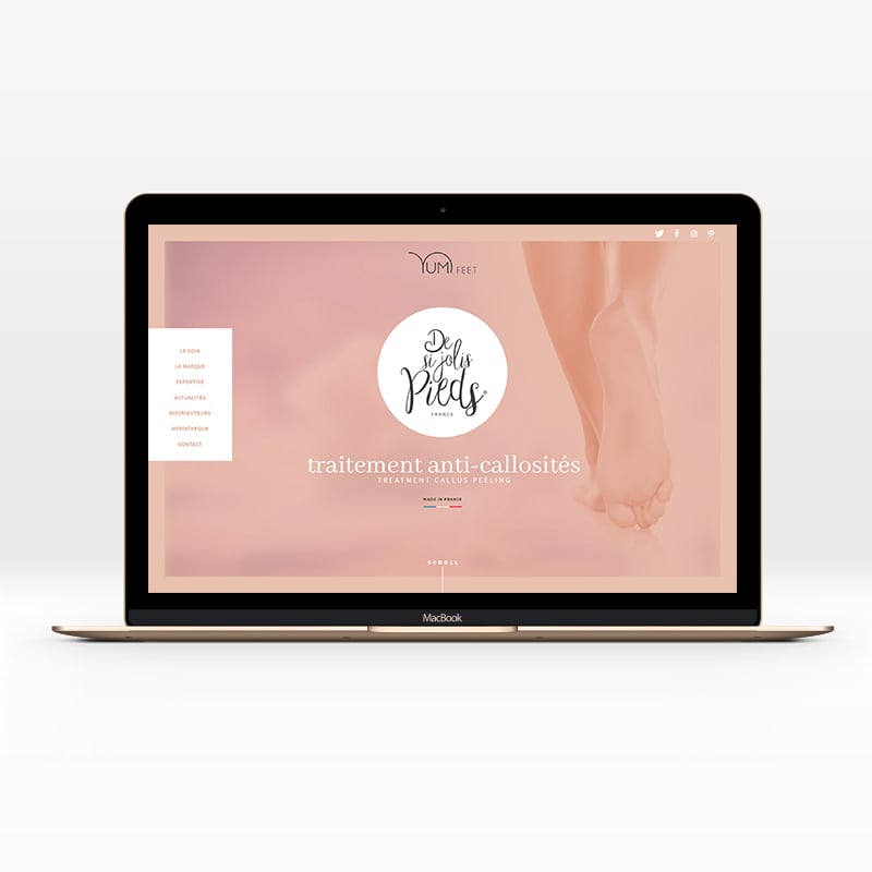 Création du site internet b to b « De si jolis pieds »