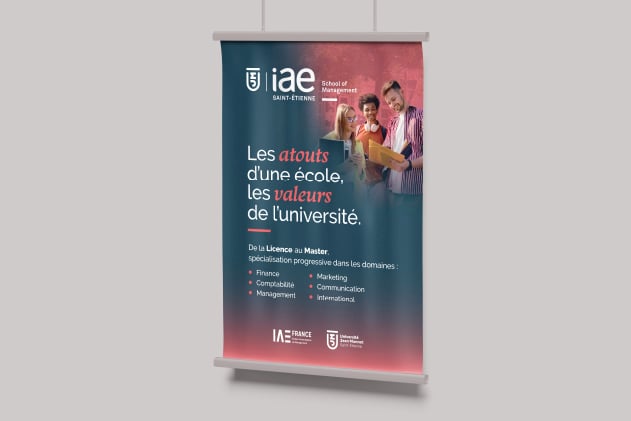 L’IAE Saint-Etienne s’affiche dans une campagne de communication.